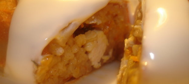 Куриные голубцы с грибами