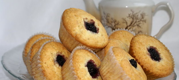 Французские маффины с ежевикой