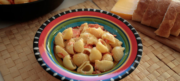 Паста с семгой и сливками