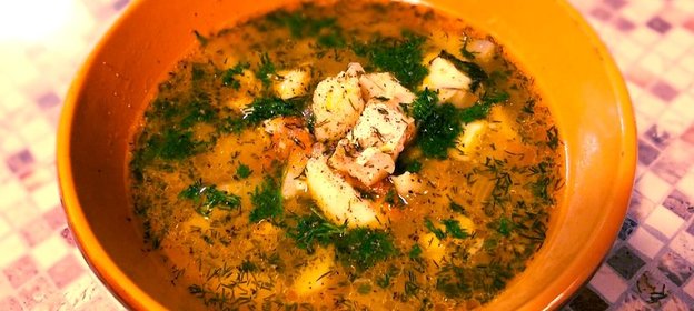 Уха с картофелем на курином бульоне (Архиерейская уха)