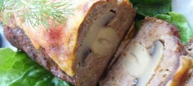 Багет мясной с грибами