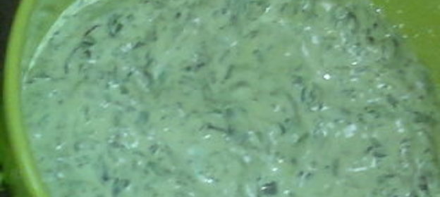 Зелёный соус к мясу