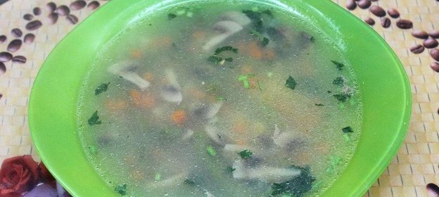 Диетический суп на курином бульоне