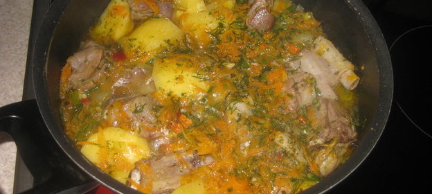 Баранина тушеная с картошкой