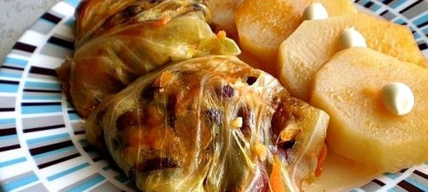 Голубцы с фасолью