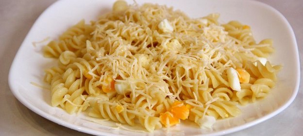 Макароны с яйцом
