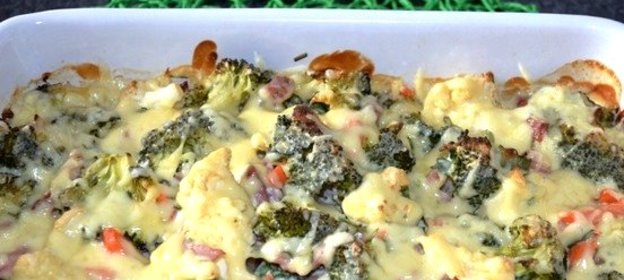 Запеканка с колбасой