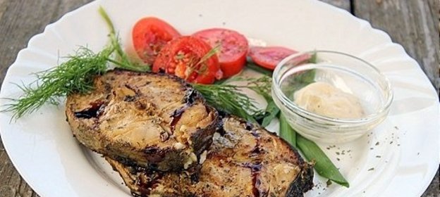 Стейки трески гриль