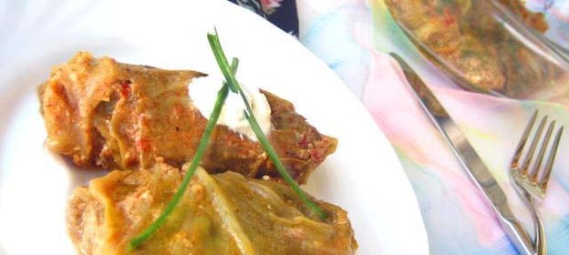 Голубцы с шафраном ( в мультиварке)