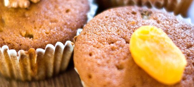 Кексы с курагой, изюмом и грецкими орехами