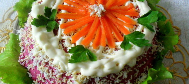 Закусочный селёдочный торт-желе(вариации на тему Селедки под шубой