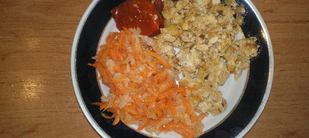 Скроб с помидорами(яичница)