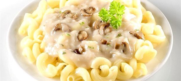 Паста с грибами в сливочном соусе