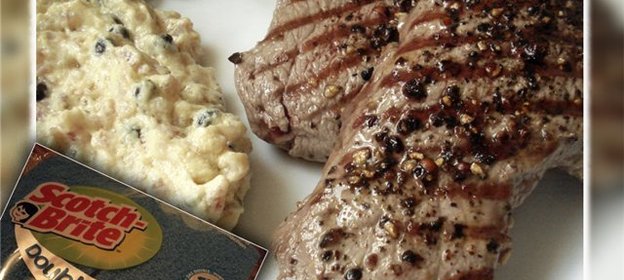 ПЕРЕЧНЫЙ стейк с ПЕРЕЧНЫМ соусом