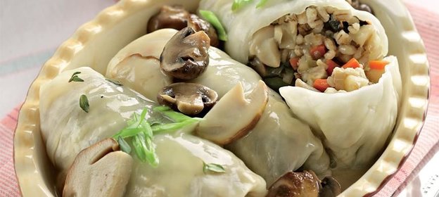 Постные голубцы с перловкой