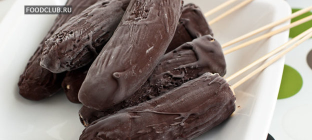 Замороженные бананы в шоколаде
