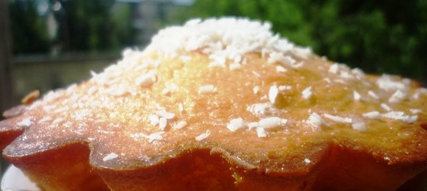 Ароматный кокосовый кекс (просто быстро вкусно)