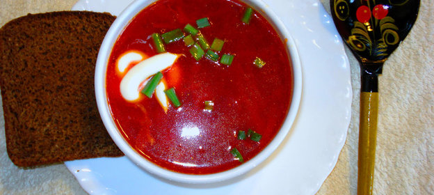 Борщ на грибном бульоне