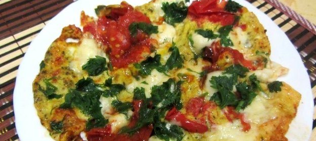 Яичница с моцареллой