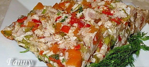 Новогоднее заливное - курица в желе