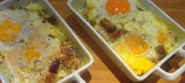 Сложносочиненная яичница из духовки (воскресный завтрак)