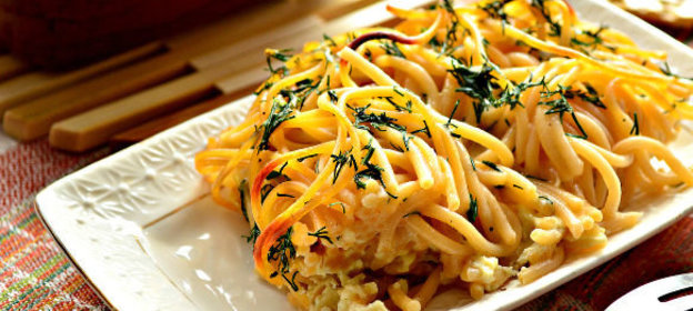 Макароны с яйцом