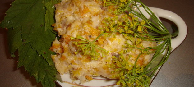 Баклажаны с сыром и овощами