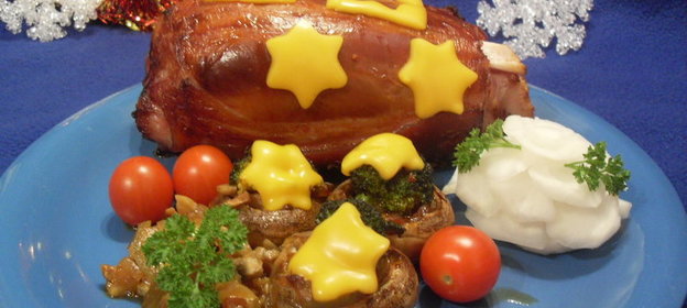 Соленое - полукопченое мясо с грибами