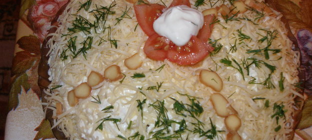 Необычный сырный салат,вариант