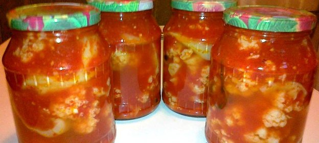 Салат из цветной капусты на зиму