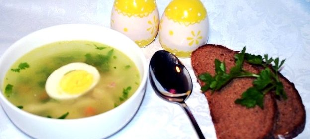 Суп на мясном бульоне