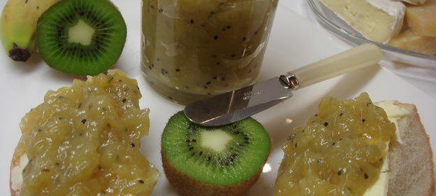 Джем из киви с бананом за 10 минут