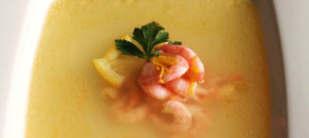 Рыбный бульон с креветками