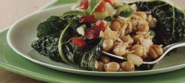 Вегетарианские голубцы с рисом и нутом