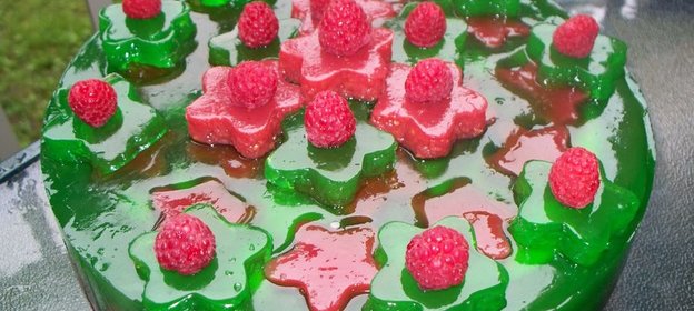 Фруктово желейный торт Летний звездопад