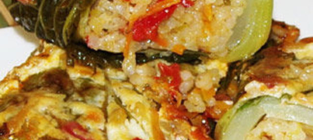 Голубцы из савойской капусты с рисом и овощами