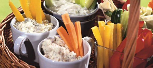 Овощи с дипами
