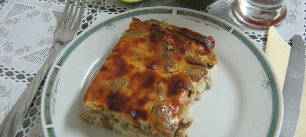 грибная запеканка со сметаной