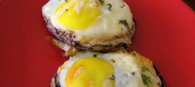 Яичница с грибами наоборот