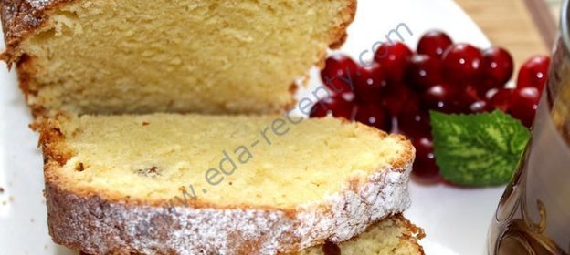 Творожный кекс с изюмом Классический