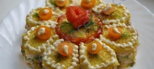 Салат на Праздничный стол с сыром и перцем