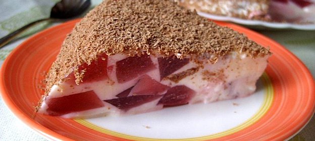 Клюквенный торт-желе