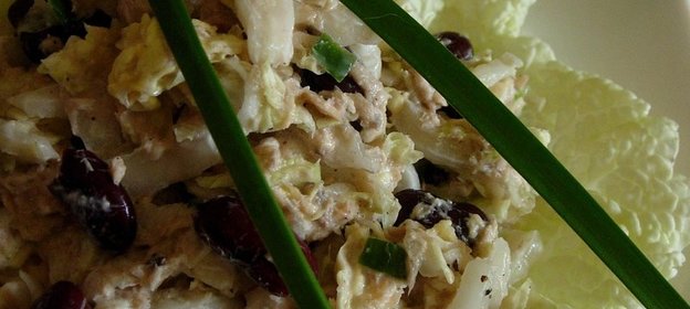 Shape рацион - Салат из консервированной горбуши с фасолью