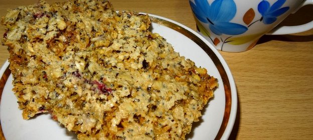 Овсяное печенье с маком и клюквой