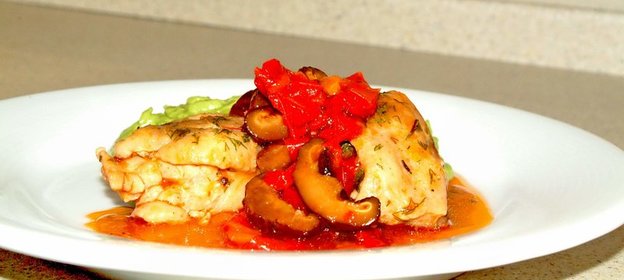 Куриный соус с сушеными грибами