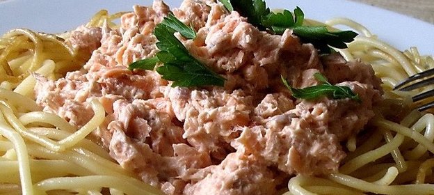 Паста с рыбой и сливками