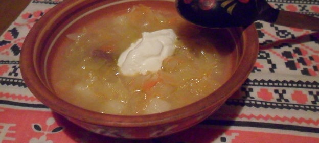 Щи из квашеной капусты с картофелем Отцовские