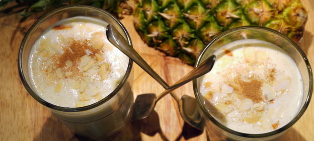 Ананасово-миндальный смузи „Солнечное утро