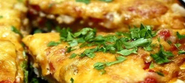 Пицца из куриного фарша