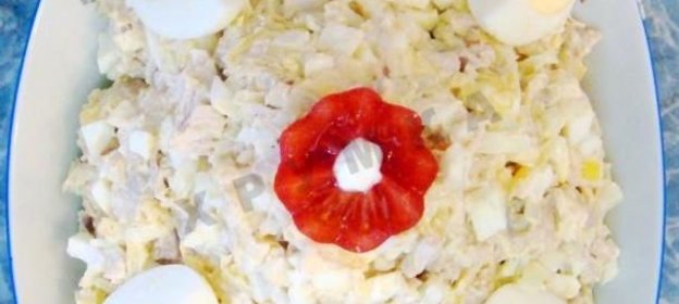 Салат куриное филе сыр яйца